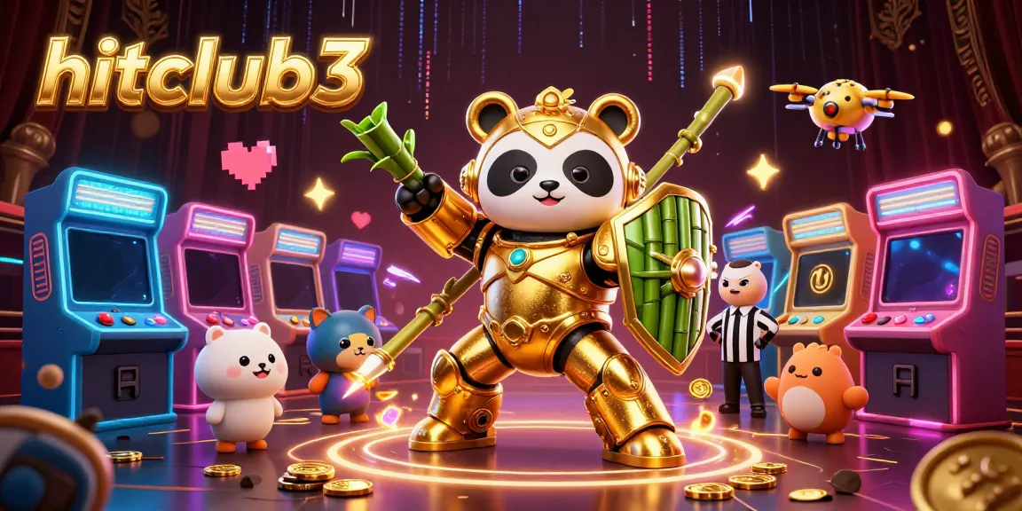 Hitclub3 showcases an exciting 3D scene of gaming and rewards in a vibrant casino atmosphere.